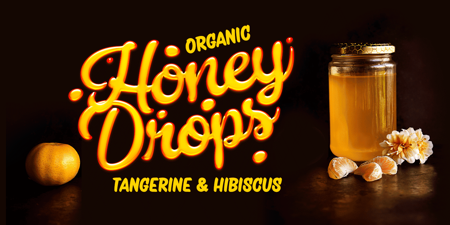 Honey Drops Drops Caps 2 Font preview